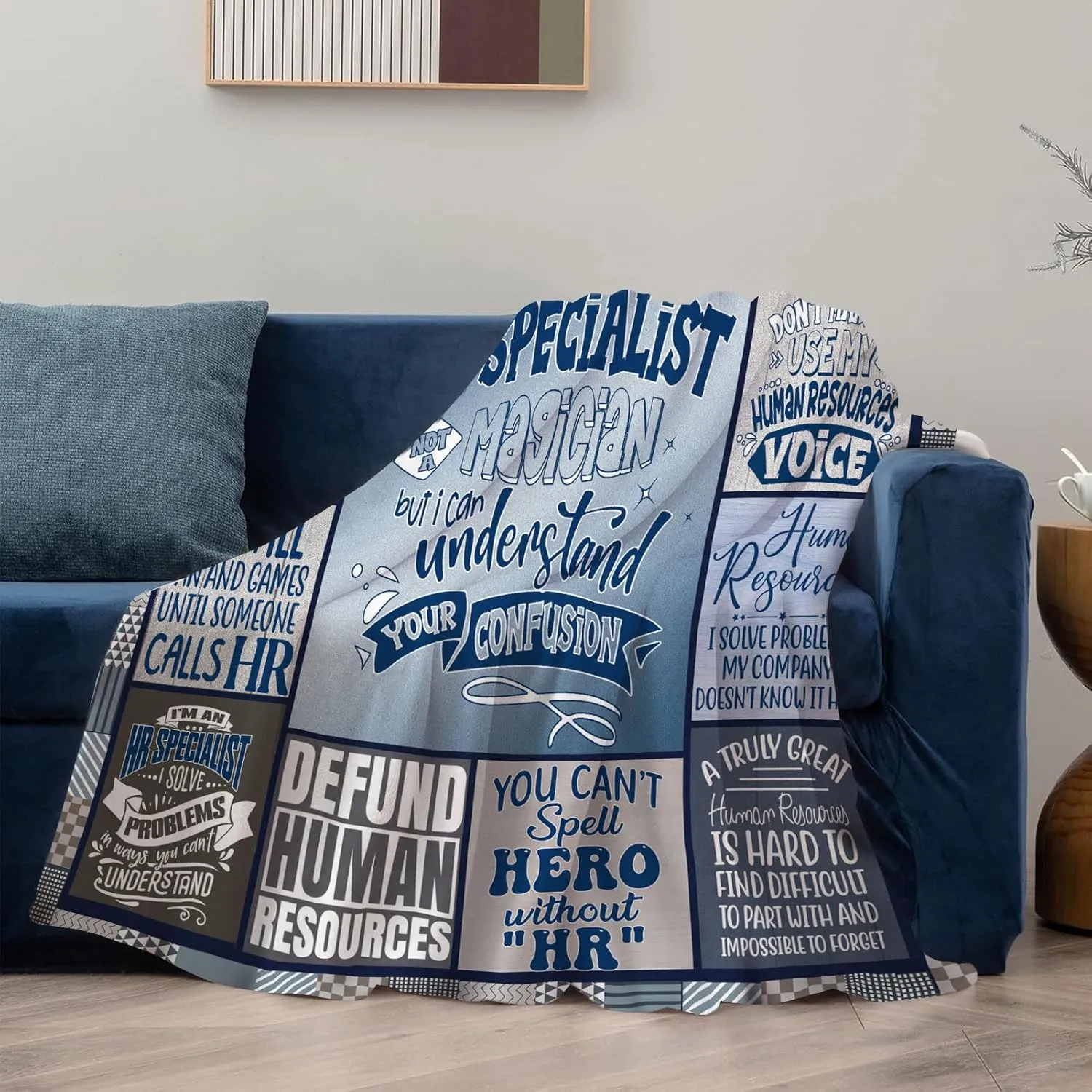 Human Resources Gifts, HR Blanket, HR Gifts for Women Men, Human Resources Professional Day Gifts for Coworkers Retirement Gift, HR Gifts Blanket