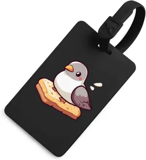 Hungry Pigeons Luggage Tag for Suitcase Funny Bag Tags Travel Identify Labels