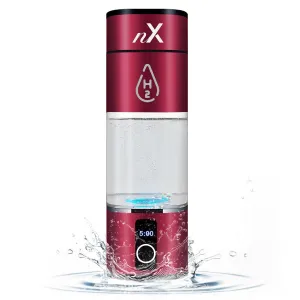 Hydrogen Water Bottle Generator with SPE PEM Technology, 2 Modes Hydrogen Water Generator Machine with LED Display Up to 4000 PPB, Portable Rechargeable for Home Office Travel Fitness Drinking(10oz)