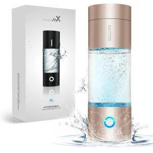 Hydrogen Water Bottle Generator with SPE PEM Technology, 4000  PPB 5Min Quick Electrolysis Hydrogen Water Generator Machine, Portable Rechargeable for Home Office Travel Fitness Drinking(8oz)
