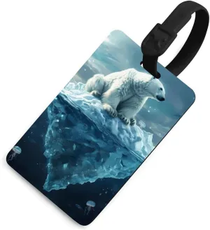 Icebergs and Polar Bears Luggage Tag for Suitcase Funny Bag Tags Travel Identify Labels