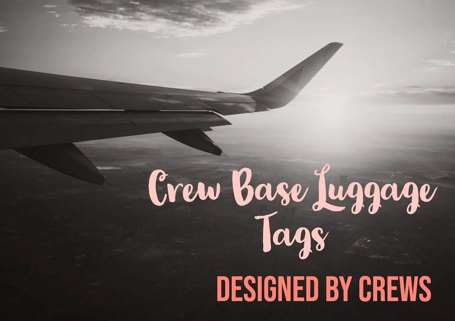 IND Crew Base Bag Tags, Set of Two, United, Indianapolis Crew Base, Airlines Bag Tag, (Pink)