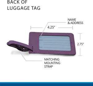 IND Crew Base Bag Tags, Set of Two, United, Indianapolis Crew Base, Airlines Bag Tag, (Pink)