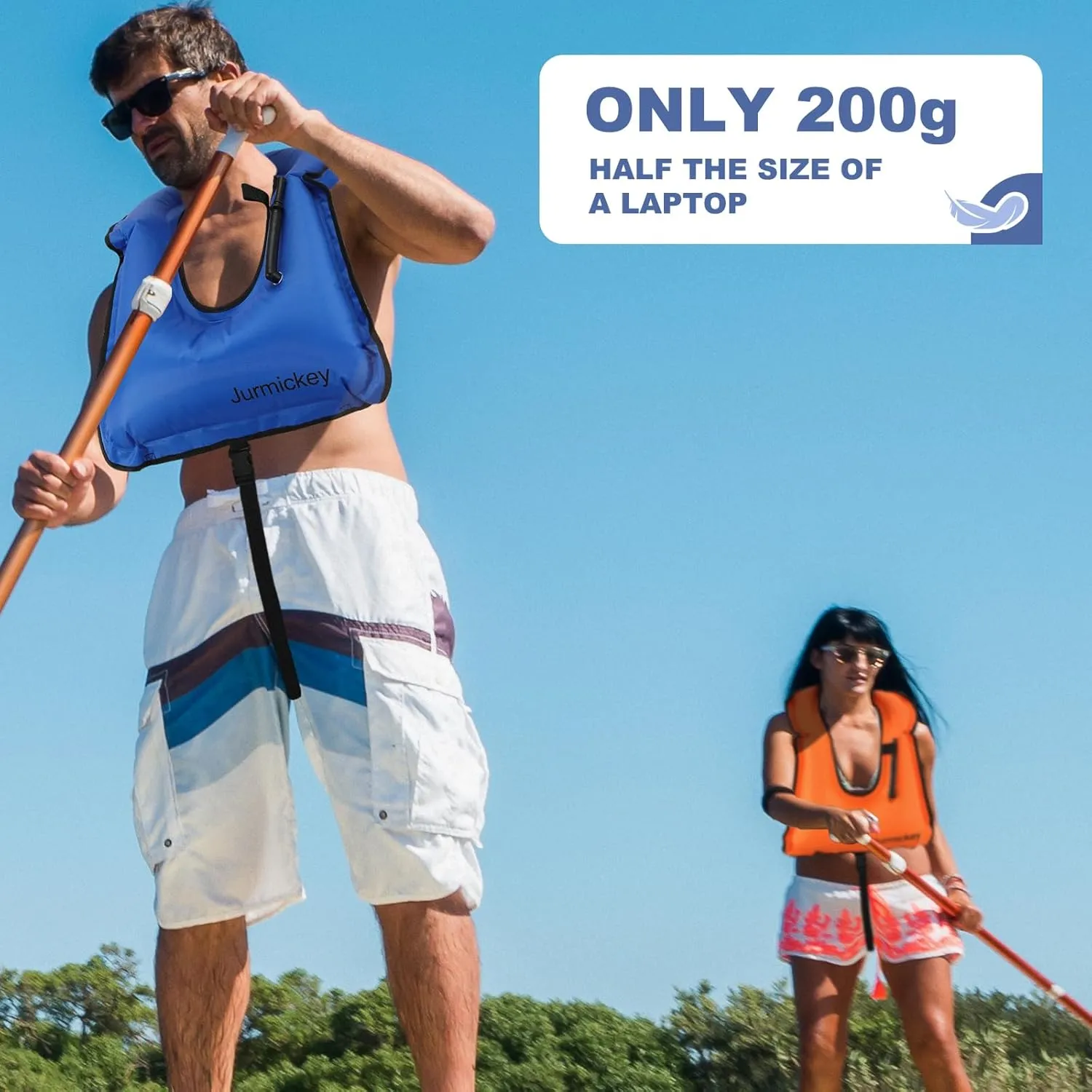 Inflatable Snorkel Vest Adults, Portable Snorkel Jacket, Buoyancy Vest for Snorkeling, Swimming, Kayaking, Boating, Safety Load Up to 220 Ibs