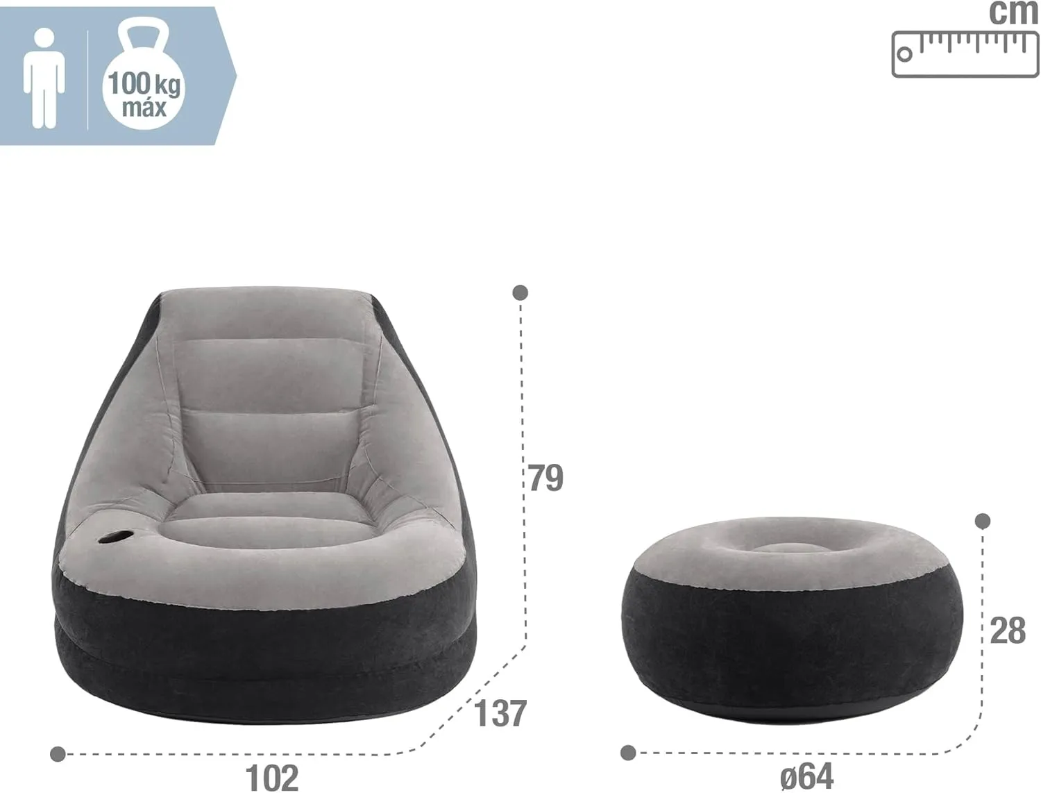 Intex Inflatable Ultra Lounge with Ottoman