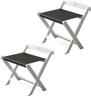 IOCCIOBB 2 Pack Hotel Luggage Rack, Folding Suitcase, Solid Wood Travel Bag Rack, Guest Rooms Suitcase Holder, Folding Luggage Shelf with Backrest, for Home Bedroom Guest Room Hotel