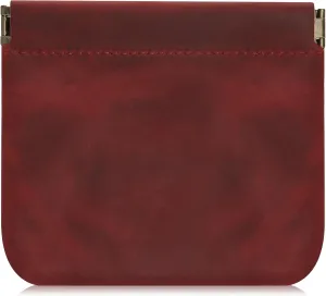 Jack&Chris Mini Coin Purse, Genuine Leather Small Coin Wallet, Leather Squeeze Coin Purse Pouch Change Holder For Men & Women, JC309