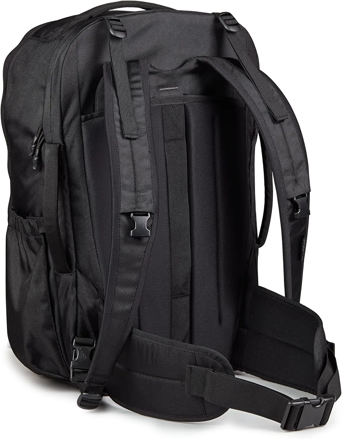 JanSport Venture Pack – Travel Pack With Large Main Compartment with Compression Straps, Dual Water Bottle Pockets, Padded Hip Belt & Luggage Trolley Pass-Through, Black