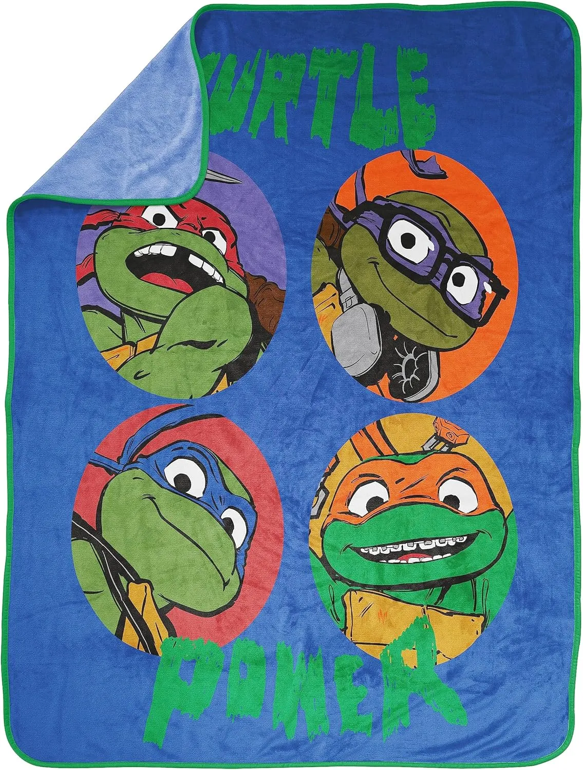 Jay Franco Nickelodeon Teenage Mutant Ninja Turtles Kid's Throw Blanket - Plush 46" x 60" for Boys & Girls, Soft Fleece, Fade Resistant, Warm for Toddlers