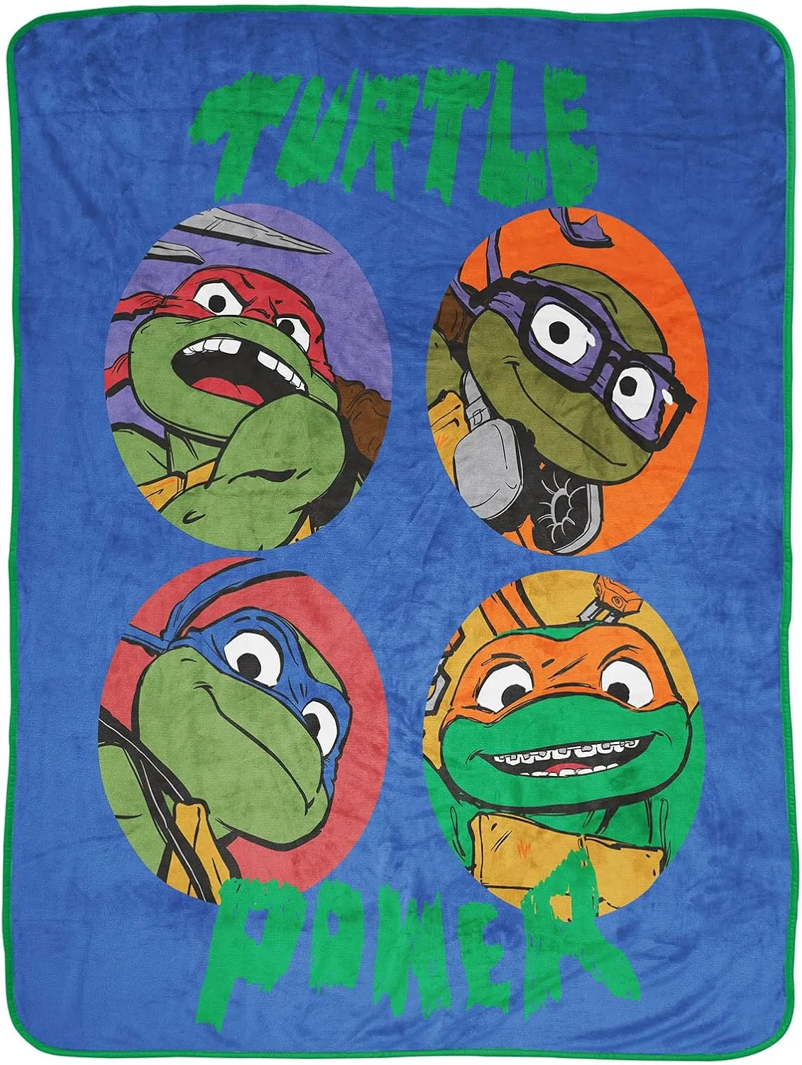 Jay Franco Nickelodeon Teenage Mutant Ninja Turtles Kid's Throw Blanket - Plush 46" x 60" for Boys & Girls, Soft Fleece, Fade Resistant, Warm for Toddlers