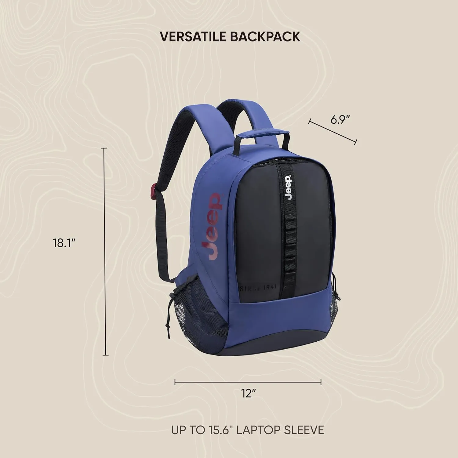 Jeep JS011B Laptop Travel Backpack