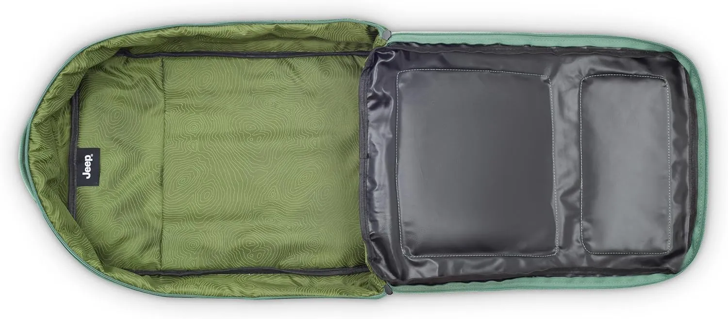 Jeep JS015B Travel Backpack, Army, 15.6" Laptop