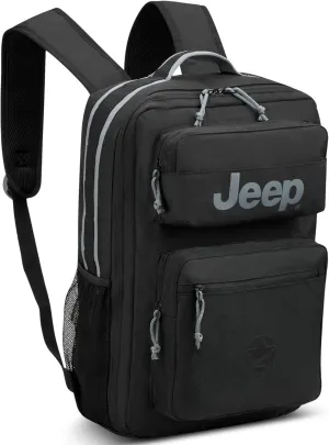 Jeep JS015B Travel Backpack, Black, 15.6" Laptop