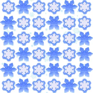 Jerify 100 Pcs Snowflake Winter Fidget Toys Christmas Kawaii Stress Relief Fidget Toys Xmas Stockings Decorations Christmas Party Favors Goodie Bags Filler