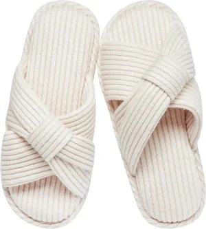 Jerzmy Crossband Slippers for Women, Cute Memory Foam Woman House Slippers Cozy Cushioned Ladies Home Shoes for Bedroom Indoor