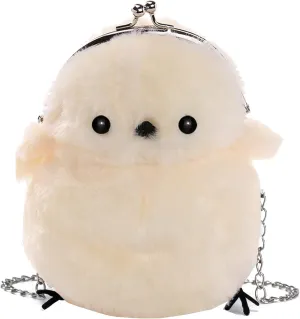 JHVYF Women Cute Plush Crossbody Bag Chic Small Shoulder Purse Cell Phone Wallet For Girls