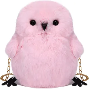 JHVYF Women Cute Plush Crossbody Bag Chic Small Shoulder Purse Cell Phone Wallet For Girls