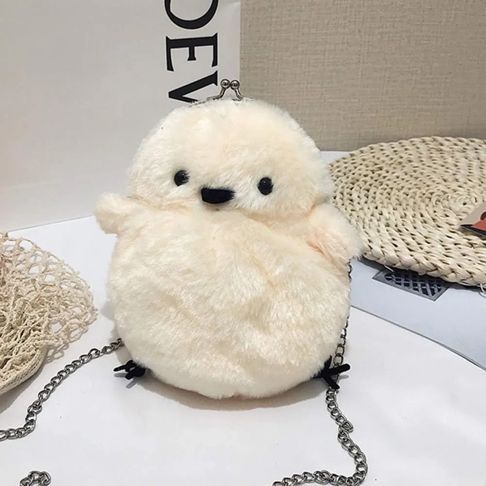 JHVYF Women Cute Plush Crossbody Bag Chic Small Shoulder Purse Cell Phone Wallet For Girls