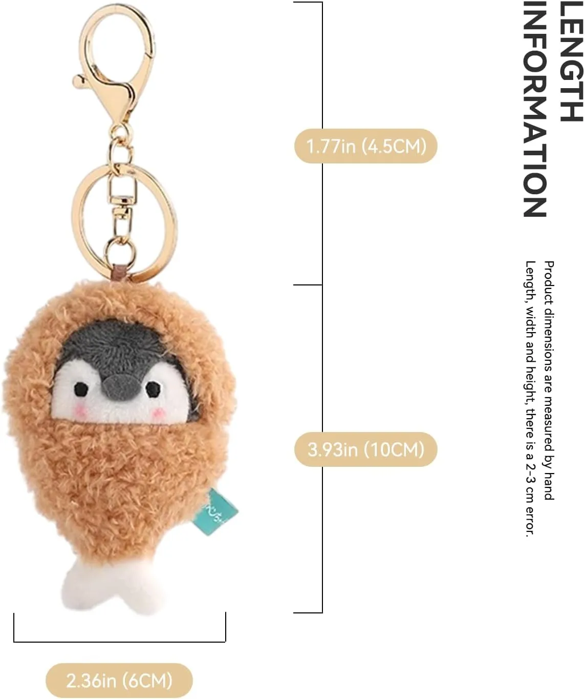 jiesinlov Kawaii Plush Penguin Pendant Cute Keychain,Purse Backpack Charms Accessories Key Chain for Women or Girls Bags