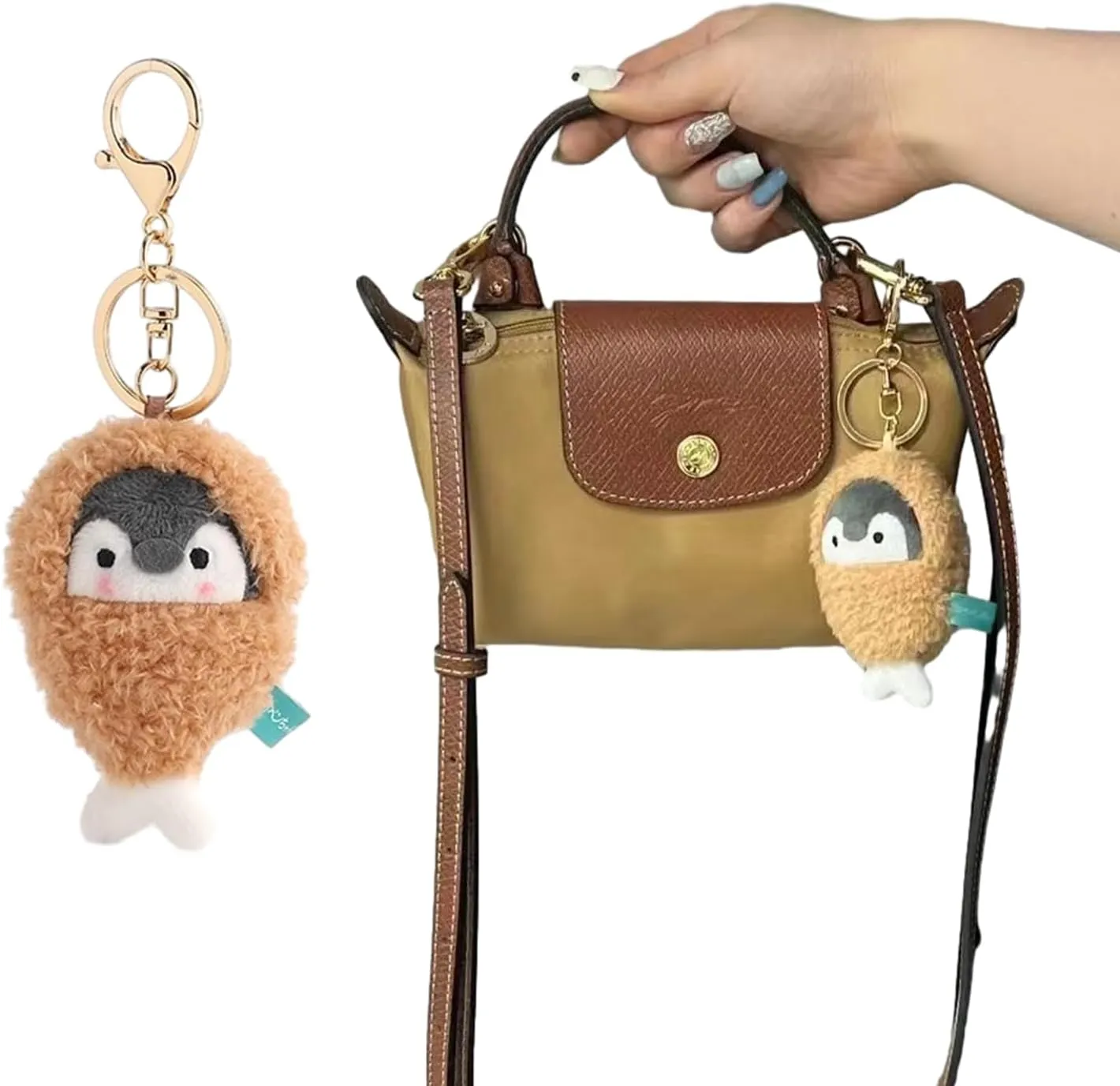 jiesinlov Kawaii Plush Penguin Pendant Cute Keychain,Purse Backpack Charms Accessories Key Chain for Women or Girls Bags
