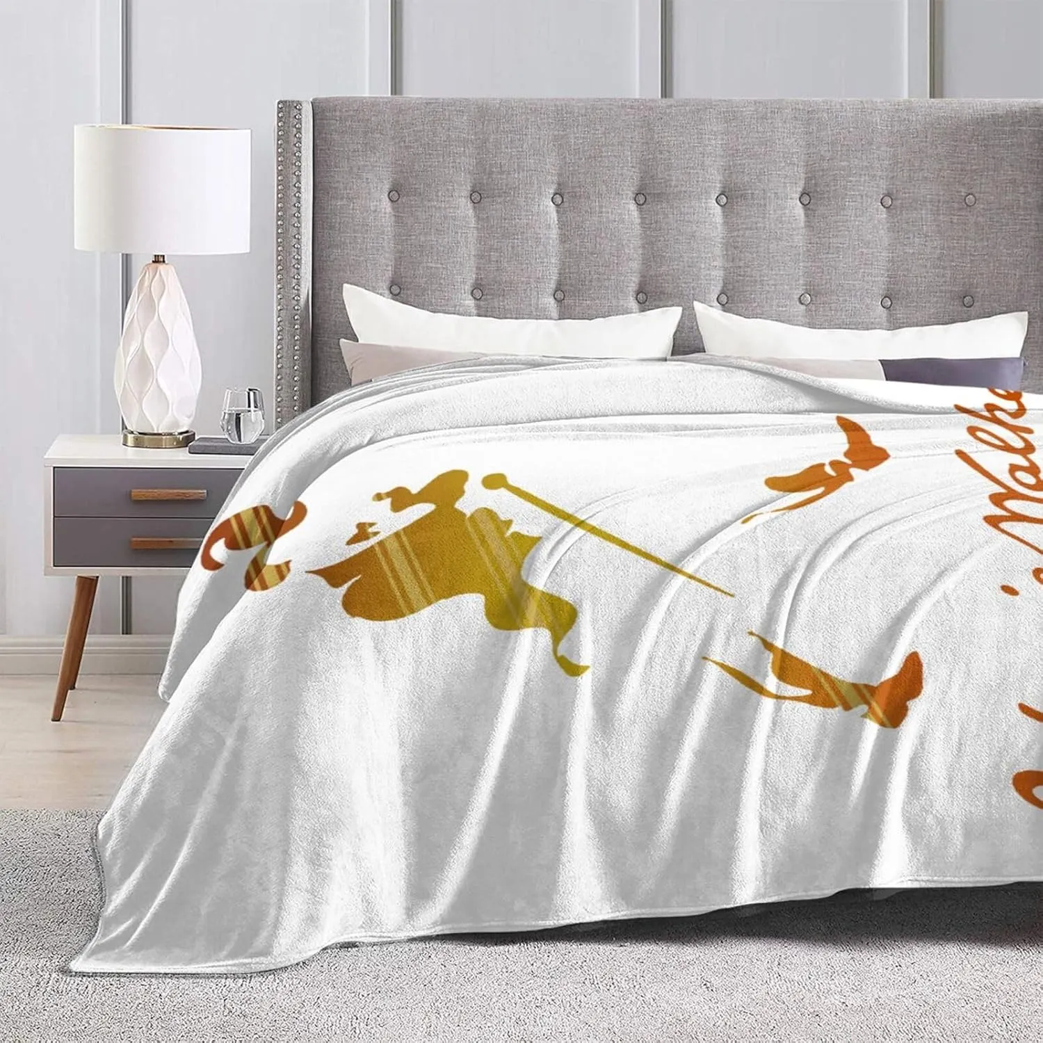 Johnnie Music and Walker Flannel Throw Blanket for Couch Bed Super Soft Air Conditioner Cozy Warm Blanket 80"x60"