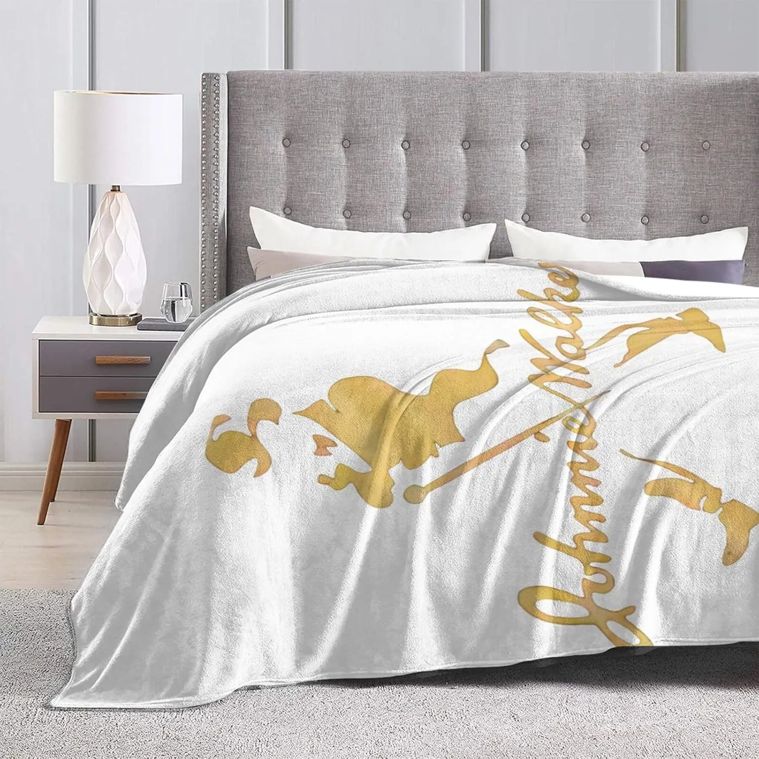 Johnnie Music and Walker Flannel Throw Blanket for Couch Bed Super Soft Air Conditioner Cozy Warm Blanket 80"x60"