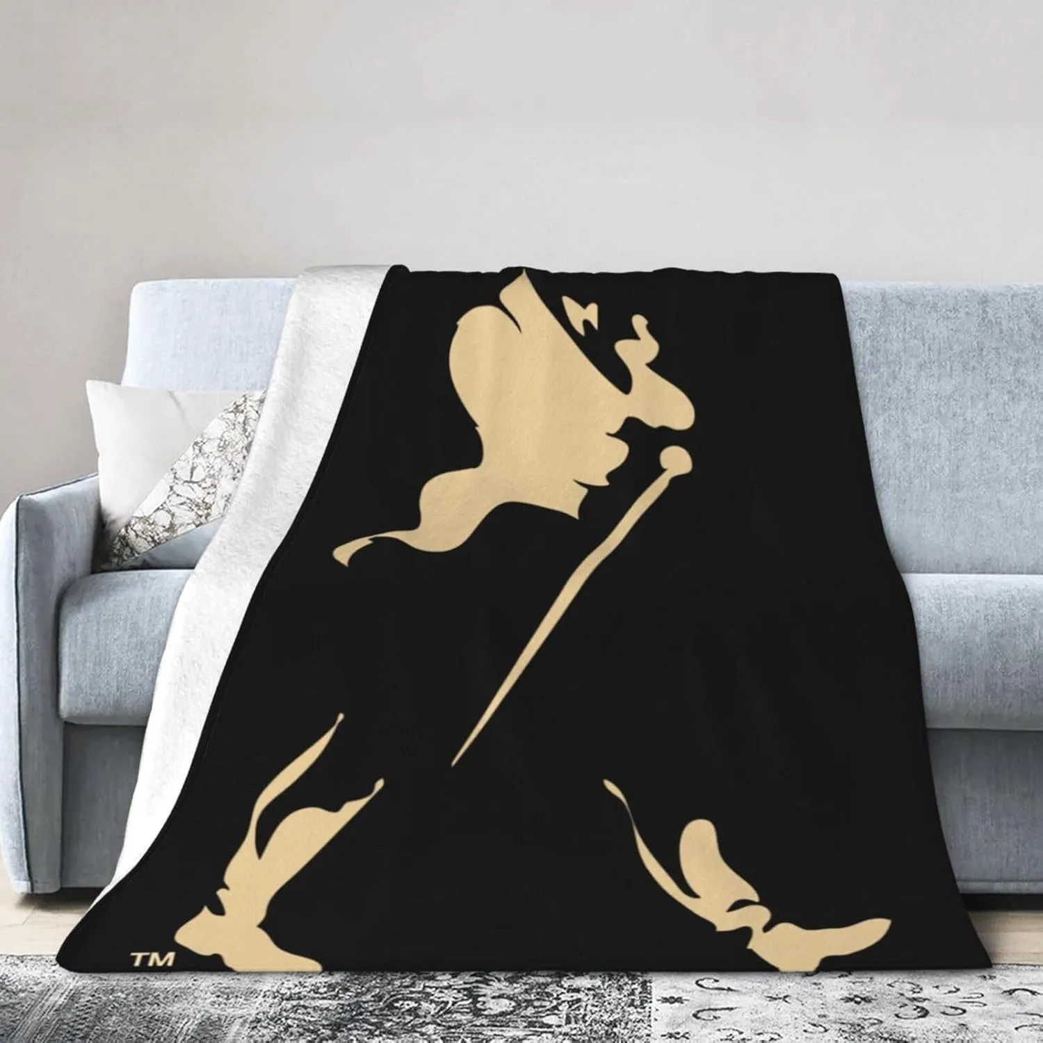 Johnnie Music and Walker Flannel Throw Blanket for Couch Bed Super Soft Air Conditioner Cozy Warm Blanket 80"x60"