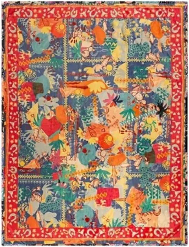 Johnny was Liberty Pattern Travel Blanket - Reversible and in a Liberty Pattern Bag