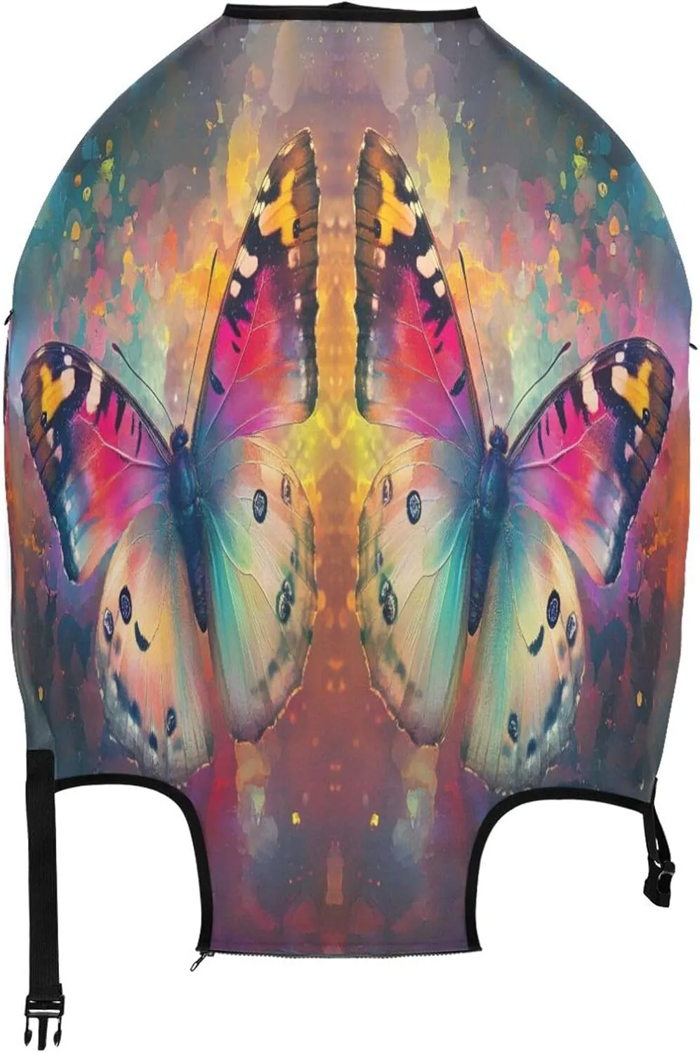 Joisal Butterflies Colors Luggage Cover Protector Tsa Approved Fit 18-32 Inch Luggage, Luggage Accessories
