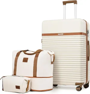 Joyway 28 Inch Checked Large Luggage with Spinner Wheels, Hardside ABS Suitcase with TSA Lock, Rolling Travel Luggage for Men Women