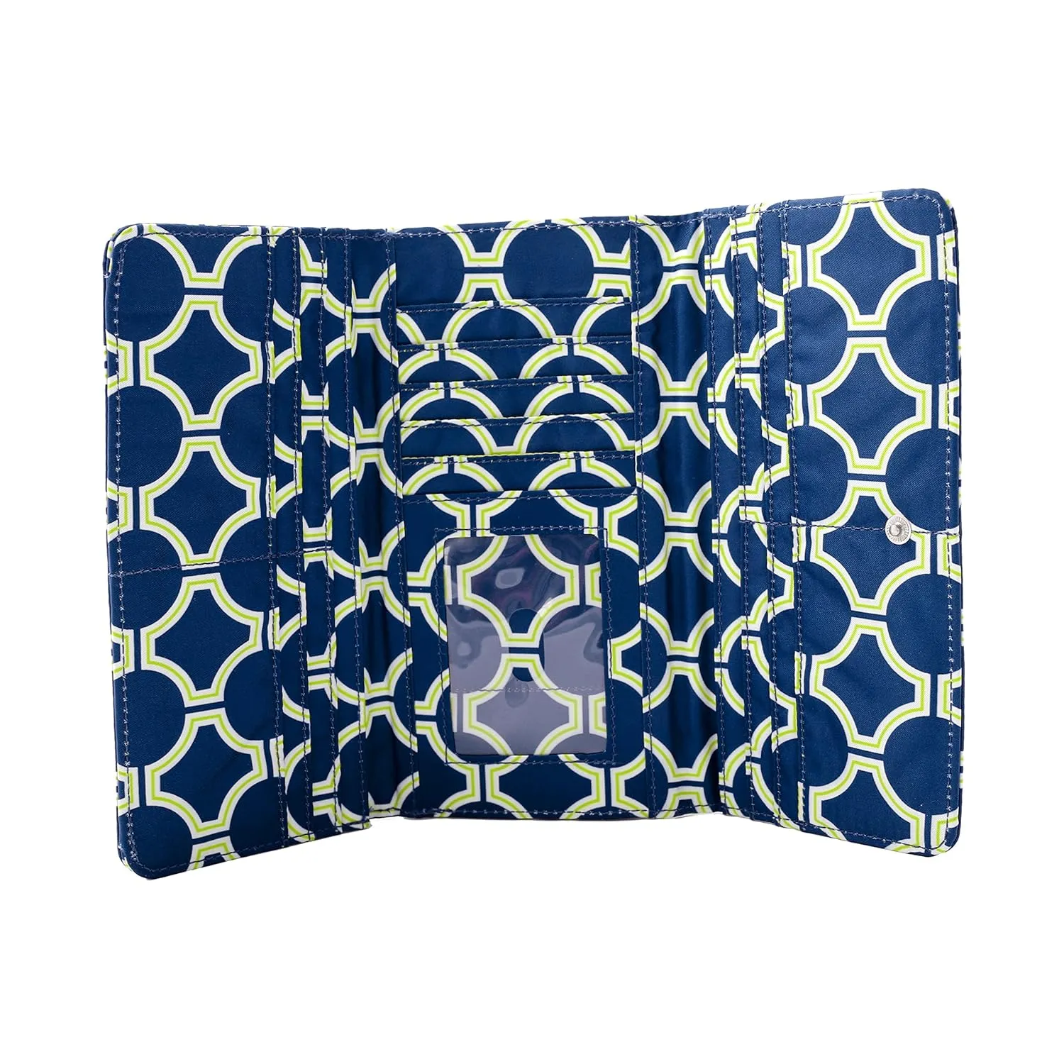 JuJuBe Be Rich Tri-Fold Wallet with Snap Enclosure, Classic Collection - Royal Envy
