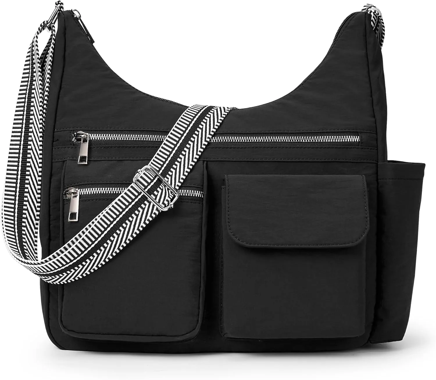 KALIDI Nylon Crossbody Bags for Women Trendy Cross Body Purse with Multiple Pockets For Ladies Casual Work Travel