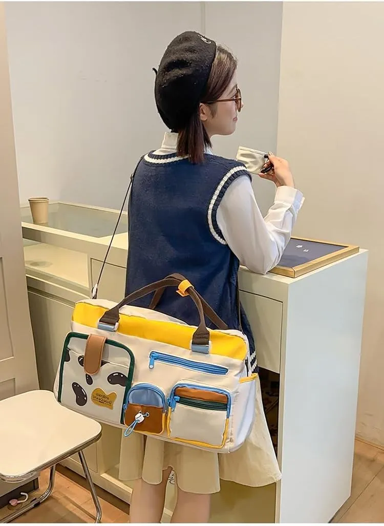 Kawaii Travel Bag Carry on Aesthetic Luggage Duffle Gym Bags for Women Overnight Essentials Cute Y2k Cute (brown,One Size)