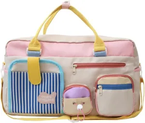 Kawaii Travel Bag Carry on Aesthetic Luggage Duffle Gym Bags for Women Overnight Essentials Cute Y2k Cute (pink,One Size)