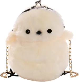 Kids Girls Pluse Cute Crossbody bag,Small Plush Kawaii Animal Handbag Purse for Women