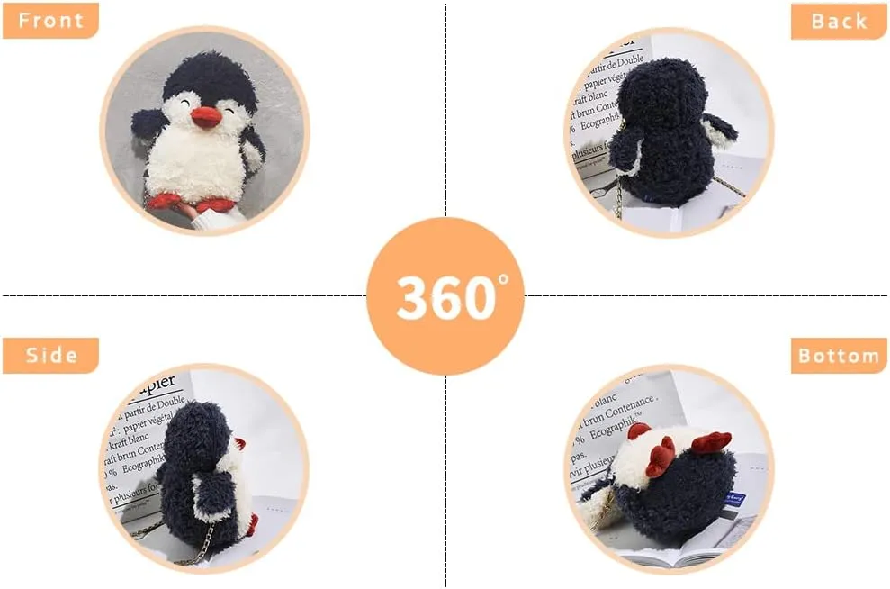 Kids Girls Pluse Cute Crossbody bag,Small Plush Kawaii Animal Handbag Purse for Women