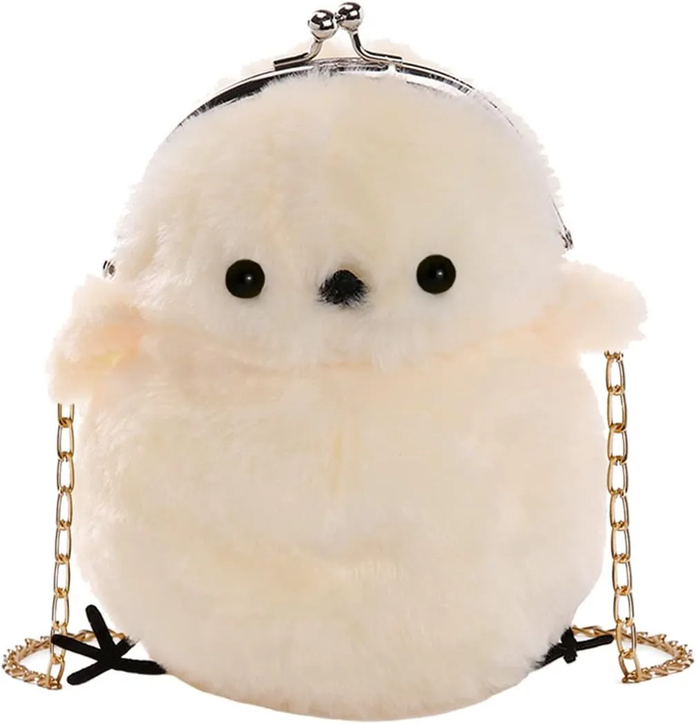 Kids Girls Pluse Cute Crossbody bag,Small Plush Kawaii Animal Handbag Purse for Women