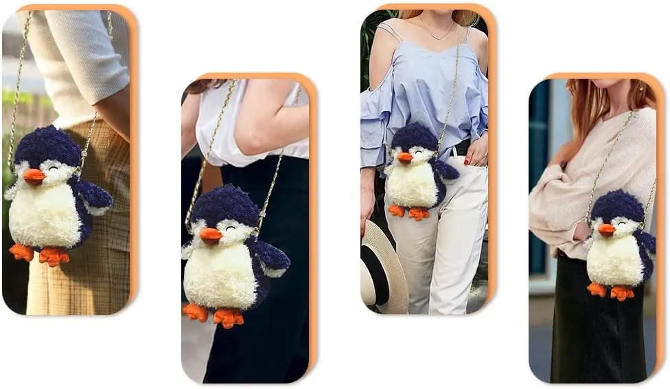 Kids Girls Pluse Cute Crossbody bag,Small Plush Kawaii Animal Handbag Purse for Women