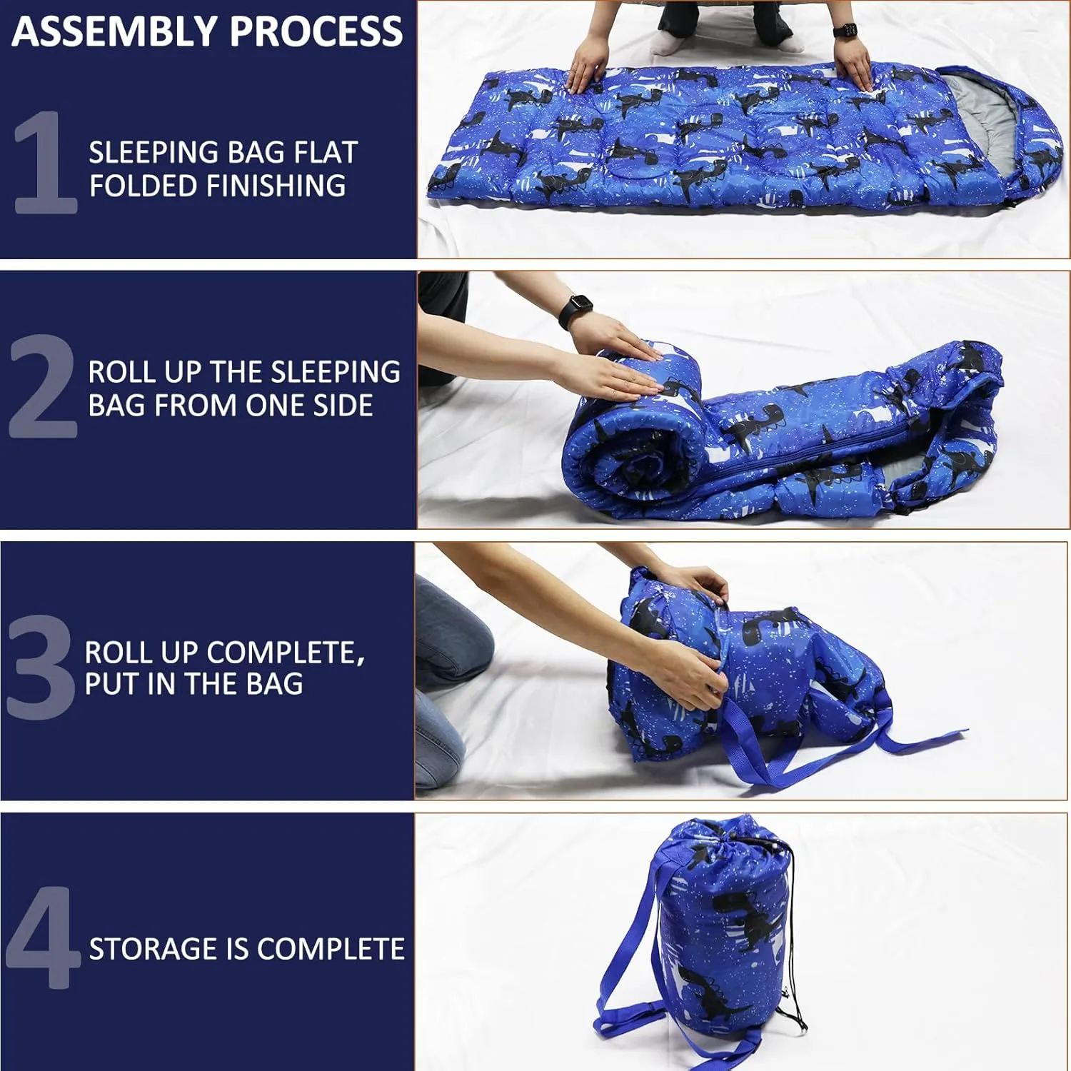 Kids Sleeping Bags - Camping Sleeping Bags with Carry Bag - Compact Sleeping Bag for Hiking, Backpacking 3 Season Warm & Cool Weather, Lightweight Waterproof Outdoor Travel for Boys Girls