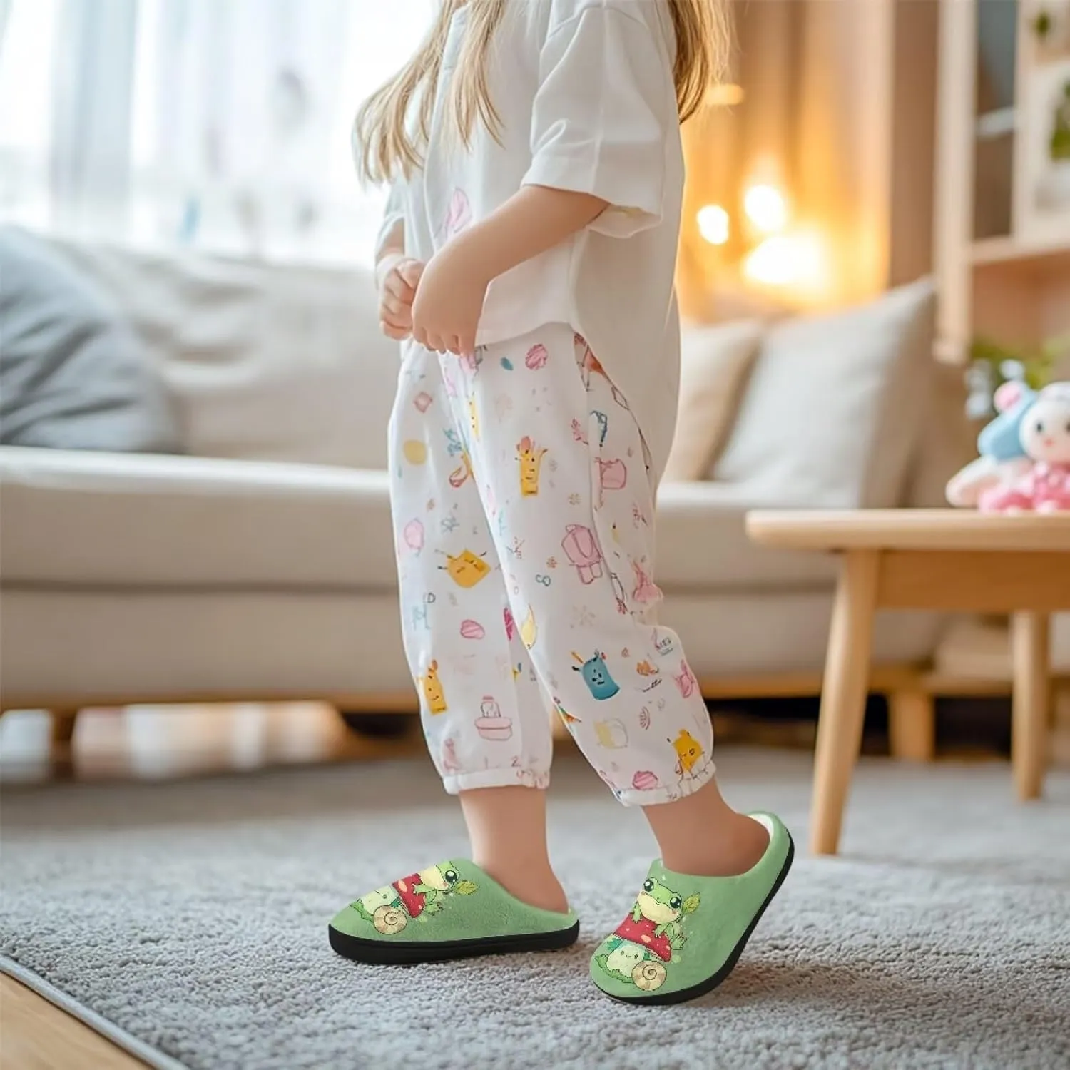 Kids Warm Slippers Non-slip Home Slippers for Boys Girls