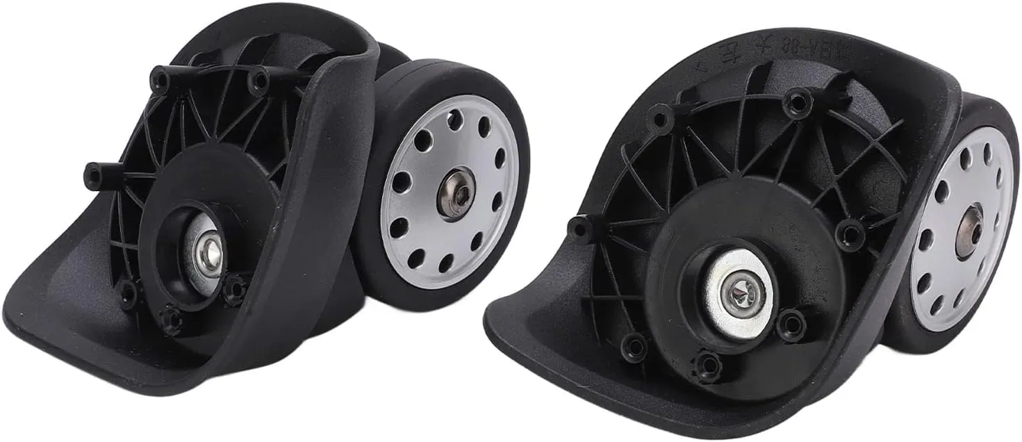 KIMISS A88 Series Pair of Replacement Porous Wheel Suitcase Luggage Casters - HeavyDuty Wheels for Travel Bags, Suitcases and Trolley Casters - Large Size