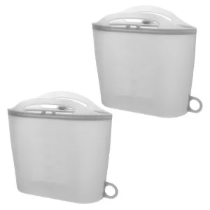 Kisangel Microwave Steam Bag 2 Reusable Silicone Storage Containers for Fresh Produce Warm Meals