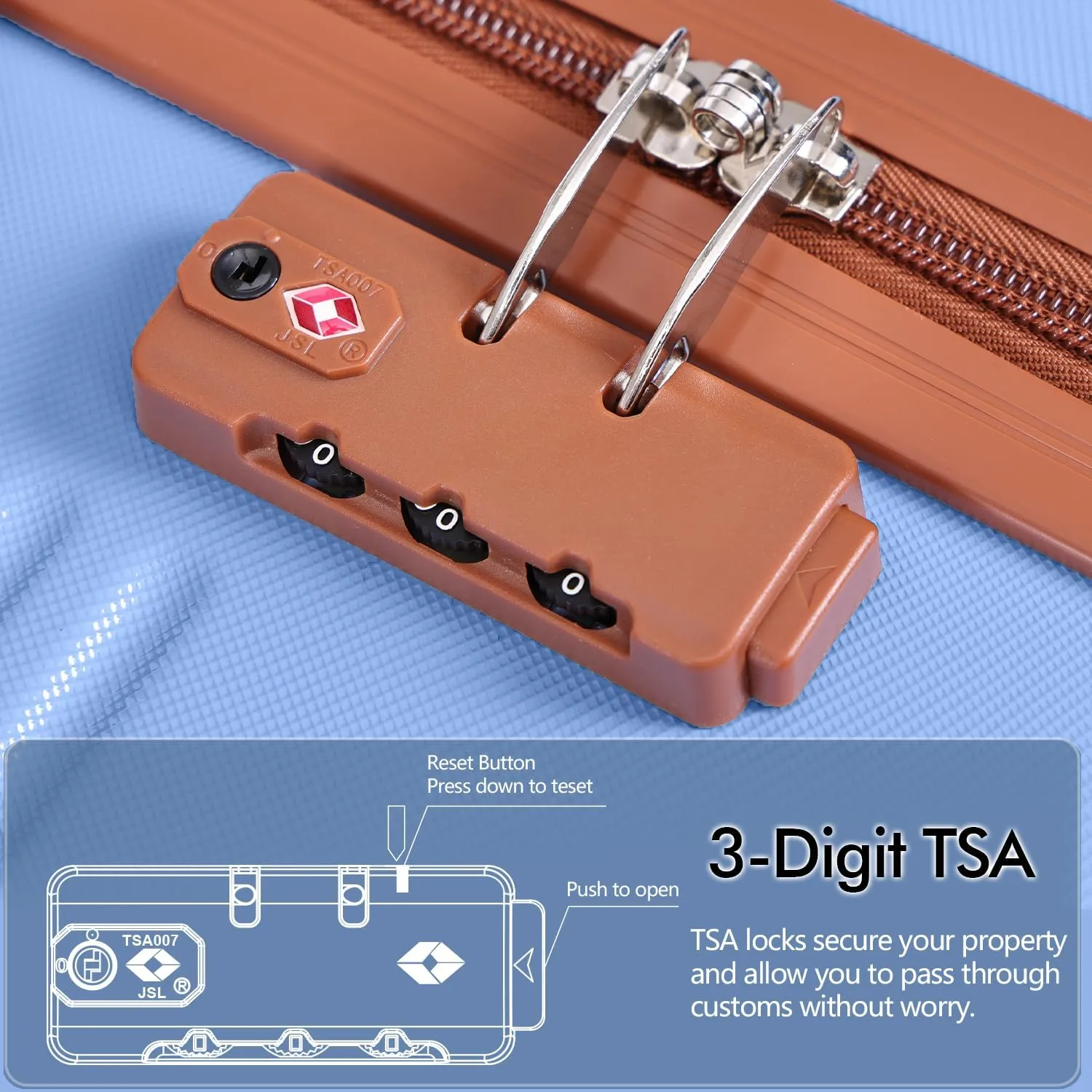 Krute Carry On Luggage 22x14x9 Airline Approved Hard Shell Suitcases with Wheels 20in PC ABS TSA Approved Carry On Suitcase (LightBlue)