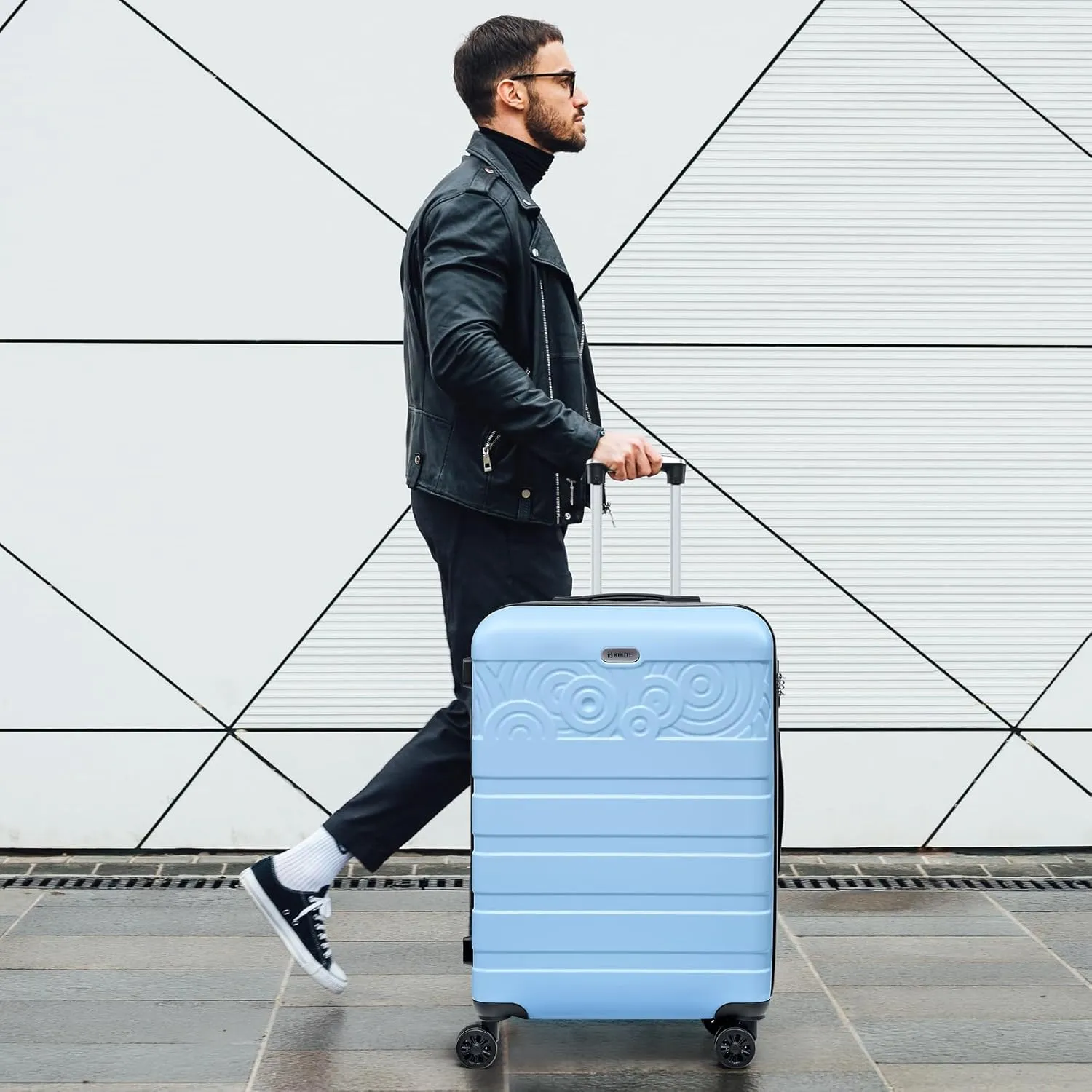 Krute Luggage Sets 3 Piece Luggages PC ABS Hardshell Suitcase with Wheels TSA Lock Approved Carry on Suitcase