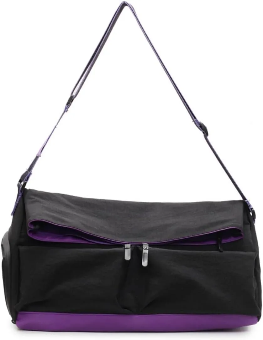 Ladies' fitness bags， travel luggage bag, quilted leisure day bags, weekend overnight bag, organizer's travel luggage 31L handbag, laptop to carry with you (Black Purple)