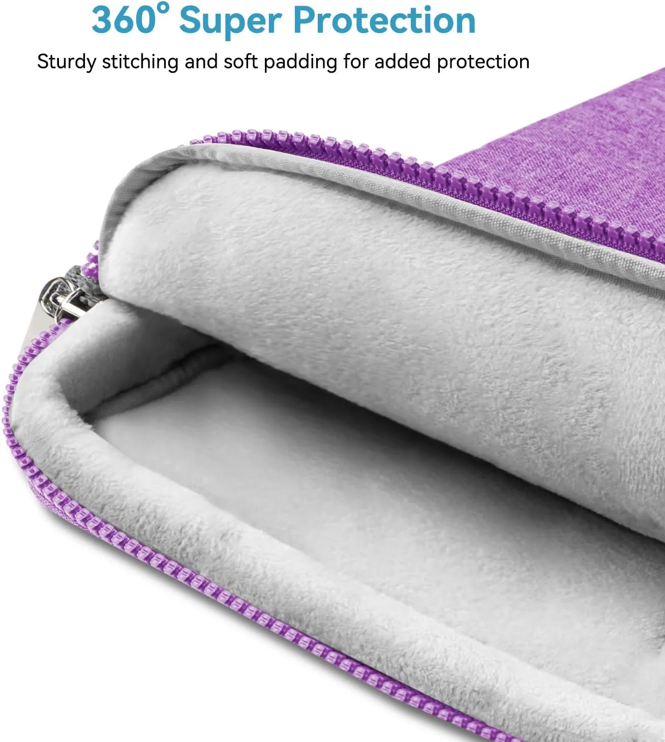 LANDICI 360° Protective Laptop Bag Case 15.6-16 Inch with Shoulder Strap, Waterproof Computer Sleeve Cover for MacBook Pro 16, Acer HP Lenovo Dell ASUS Laptop, Slim Briefcase for Women, Purple