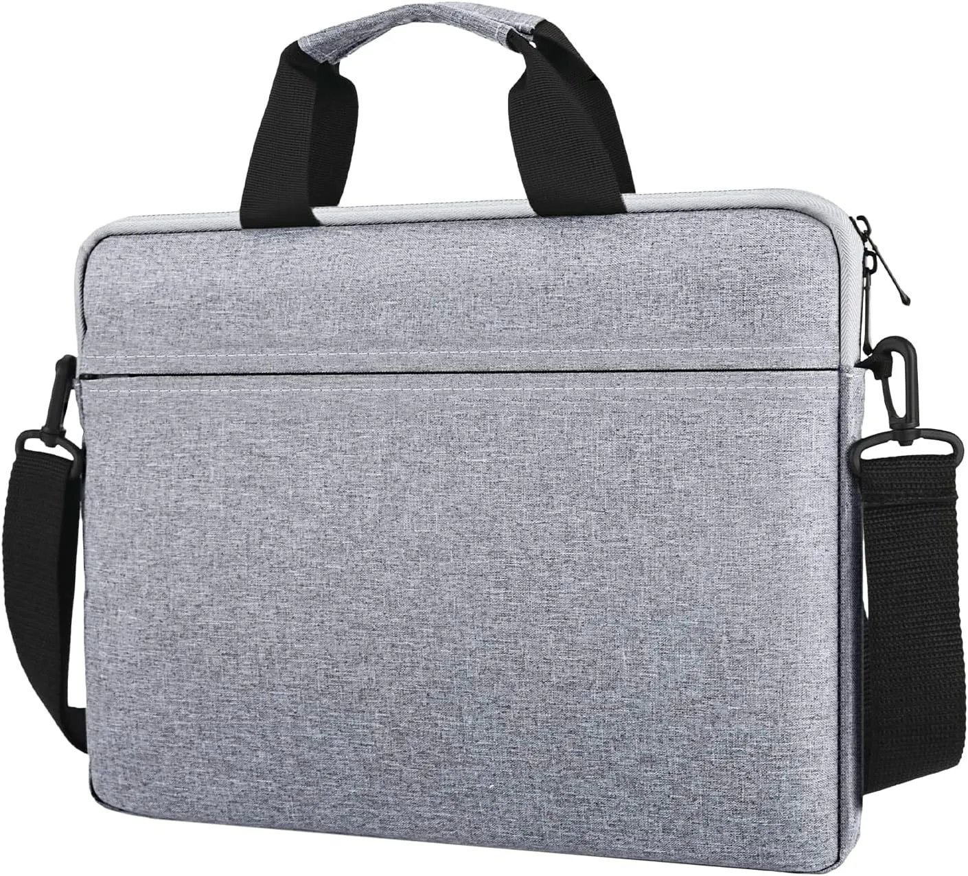 Laptop Case Shoulder Bag for 15.6 Inch Laptop Computer Chromebook, 16 Inch MacBook Pro A2485 A2141 A2780 A3403 A3186, Protective Polyester Computer Portable Bag Briefcase with Handle, Gray