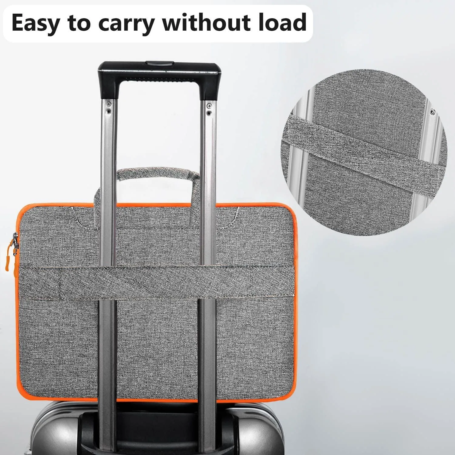 Laptop Shoulder Bag 13 13.3 14 Inch Case Compatible with MacBook Pro 14 2025-2021 M4/M3/M2/M1, Mac Air/pro 13-13.3 Inch and Most Popular 13-14 Notebooks,Spill-Resistant Briefcase, Dark Gray&Orange