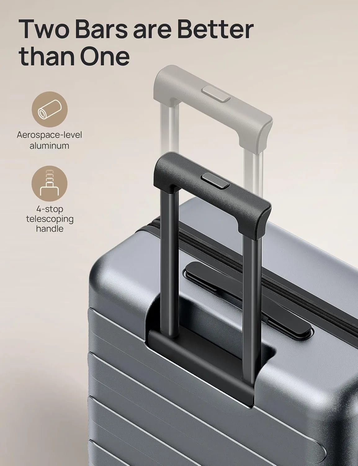 Large Checked Luggage 28 Inch, Checking In Luggage with Smooth Spinner Wheels, Expandable, Hard Shell PC Suitcase, Lightweight Travel Luggage, TSA Approved (Grey, Rhine Max)