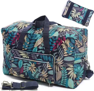 Large Foldable Travel Duffel Bag, Sports Tote Gym Bag For Women with Trolley Sleeve Weekender Overnight Carry On Checked Luggage Bag Hospital Bag Tote Shoulder Handbag Bag